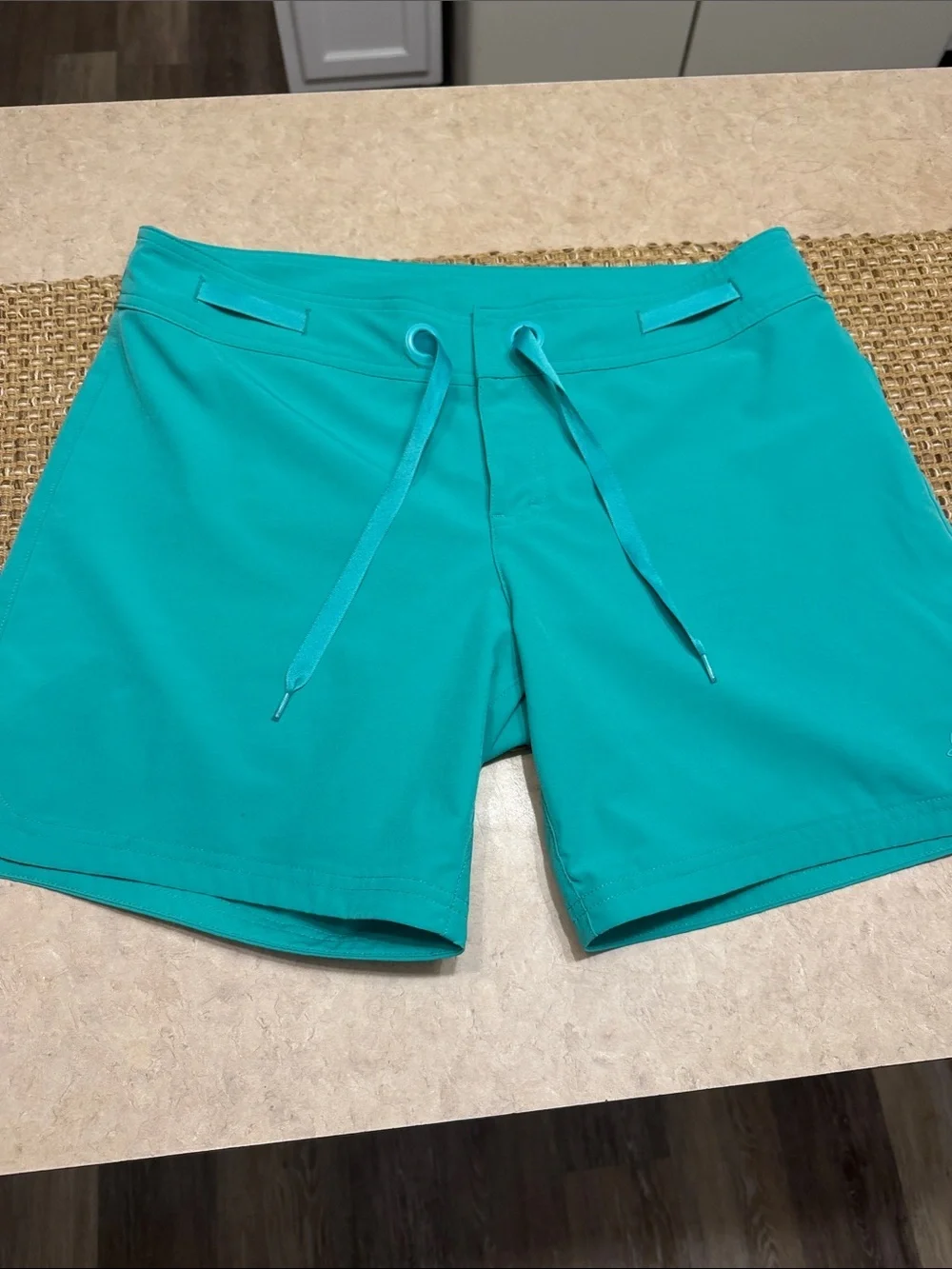 Prana Silvana Board Shorts teal size medium beach pool bathing suit cover